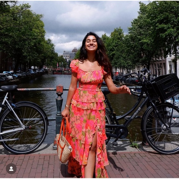 FARM RIO Blooming Floral Maxi Dress L - Picture 3 of 10